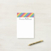 Rainbow Stripes Pattern Post-it® Notes (Op bureau)