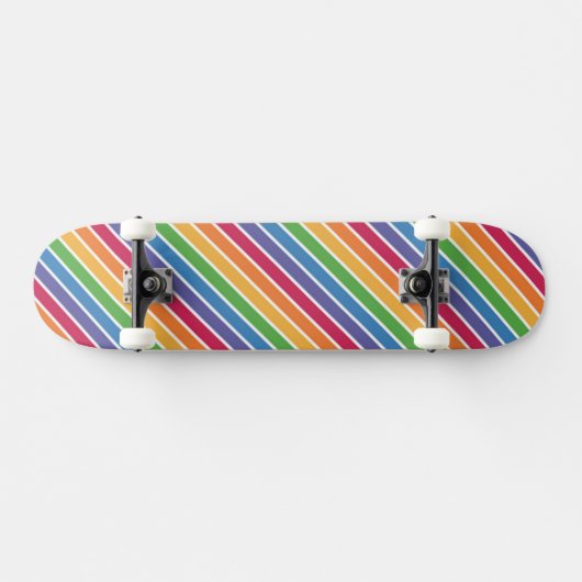 Rainbow Stripes Pattern Skateboard (Horizontaal)