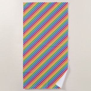 Rainbow Stripes Pattern Strandlaken