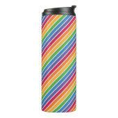Rainbow Stripes Pattern Thermosbeker (Gedraaid links)