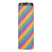 Rainbow Stripes Pattern Thermosbeker (Achterkant)