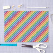 Rainbow Stripes Pattern Tissuepapier (Craft)