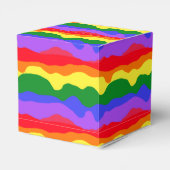 Rainbow Stripes Pride Party Bedankdoosjes (Achterkant)