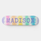 Rainbow Stripes Tie Dye Aangepaste persoonlijke na Skateboard (Horizontaal)