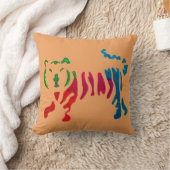 Rainbow stripey tijgerkunst kussen (Deken)