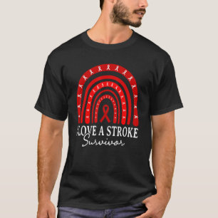 Rainbow Stroke Survivor I Love a Stroke Survivor T-shirt
