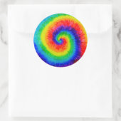 Rainbow-Stropdas-Dye-alcohol-inktverf Ronde Sticker (Tas)