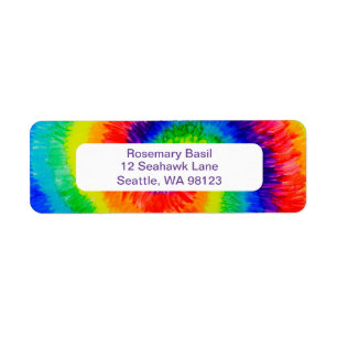 Rainbow-Stropdas-Dye-alcoholinkt Etiket