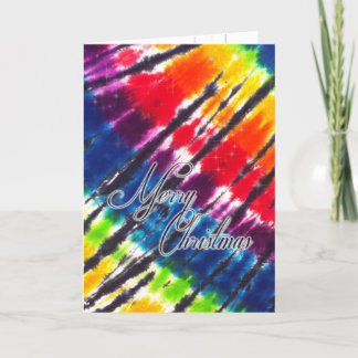 Rainbow Stropdas-dye Christmas Feestdagen Kaart