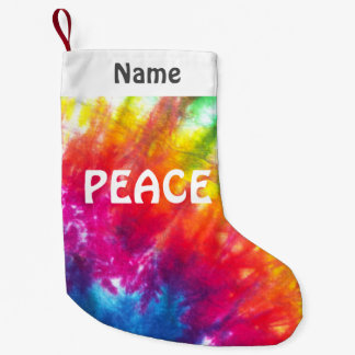 Rainbow Stropdas-Dye Gepersonaliseerd vrede Kleine Kerstsok