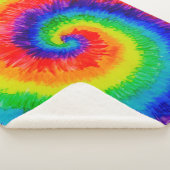 Rainbow-Stropdas-Dye Swirl Fleece Blanket Sherpa Deken (3/4)