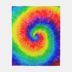 Rainbow-Stropdas-Dye Swirl  Fleece Deken