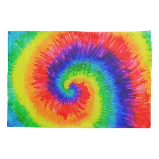 Rainbow-Stropdas-Dye Swirl Kussensloop (Achterkant)