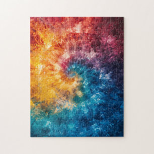 Rainbow-Stropdas-Dye Swirl Legpuzzel