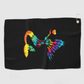 Rainbow Stropdas-Dye Zeemeermin Shirt in de jaren  Golfhanddoek (Horizontaal)