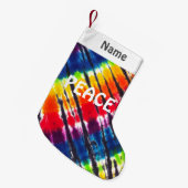 Rainbow-Stropdas-kleurstof Gepersonaliseerd Kleine Kerstsok (Voorkant (Hangend))