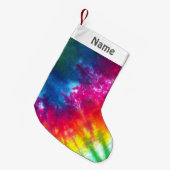 Rainbow-Stropdas-kleurstof Gepersonaliseerd Kleine Kerstsok (Voorkant (Hangend))