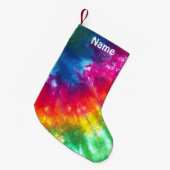 Rainbow-Stropdas-kleurstof Gepersonaliseerd Kleine Kerstsok (Voorkant (Hangend))