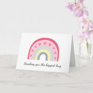 Rainbow stuurt je de grootste knuffel schattig. kaart