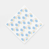 Rainbow Summer Clouds Pastel Scribble Doodle Servet (Hoek)