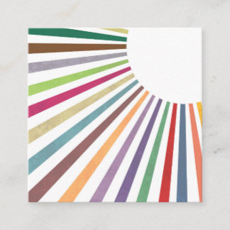Rainbow Summer Sun Rays Professional Sjabloon squa Vierkante Visitekaartje