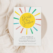 Rainbow Sun Script Twins Verjaardagsfeest Kaart