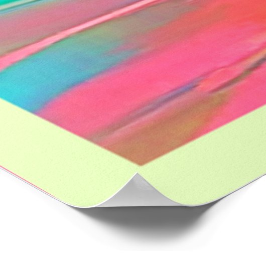 Rainbow Sunset Beach Poster (Hoek)