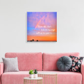 Rainbow Sunset Clouds Photo Believe in Magic Quote Canvas Afdruk (Insitu (Woonkamer))