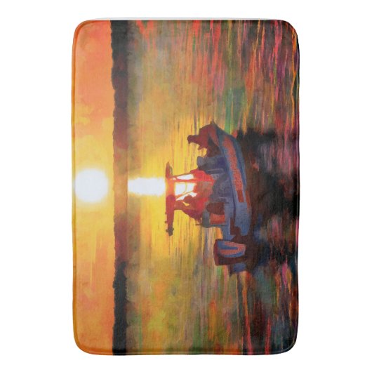 Rainbow Sunset op Hilton Head Bath Mat (Voorkant Verticaal)