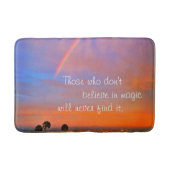 Rainbow Sunset Photo Believe in Magic Quote Script Badmat (Voorkant)