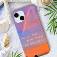 Rainbow Sunset Photo Geloof in Magic Quote