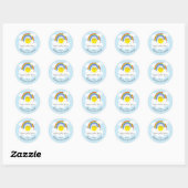 Rainbow Sunshine Baby shower Favor Sticker (Vel)