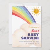 Rainbow Sunshine leuk baby shower Kaart (Voorkant)