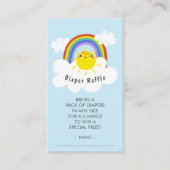 Rainbow Sunshine Luier Raffle Ticket Informatiekaartje (Voorkant)
