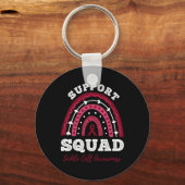 Rainbow Support Squad Sickle Cell Awareness Sleutelhanger (Voorkant)