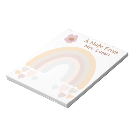 Rainbow Sweet Boho docenten Notitieblok (Gedraaid)