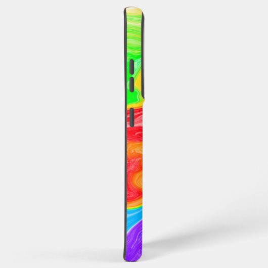 Rainbow Swirl Abstracte Fluid Art Samsung Galaxy Hoesje (Rechterkant)