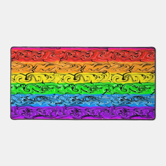 Rainbow Swirl Art Bureaumat (Voorkant)