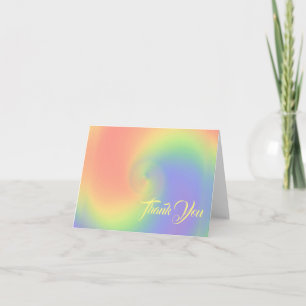 Rainbow Swirl bedankt Kaart