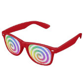 Rainbow Swirl-bril Retro Zonnebril (Gekanteld)