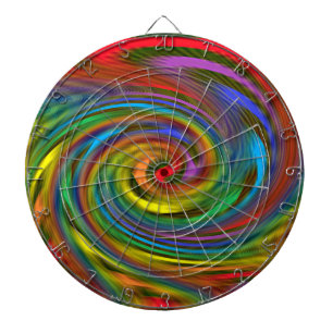 Rainbow Swirl Dart Board Dartbord