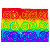 Rainbow Swirl Gift Bag Groot Cadeauzakje (Achterkant)