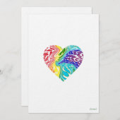 Rainbow Swirl Heart Kaart (Voorkant / Achterkant)