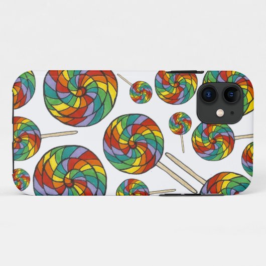 Rainbow Swirl Lollipop Lollipops Candy Pride Coque (Dos (Horizontal))