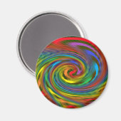 Rainbow Swirl Magnet Magneet (Voorkant / Achterkant)