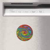 Rainbow Swirl Magnet Magneet (Insitu (Vaatwasser))