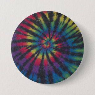 Rainbow Swirl met zwarte strepen Button