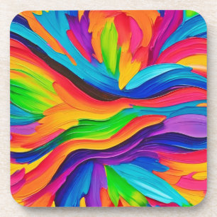 Rainbow Swirl Painting Bier Onderzetter
