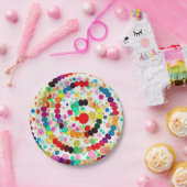 Rainbow Swirl Papieren Bordje (Feest)