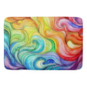 Rainbow Swirl Pattern Badmat (Voorkant)
